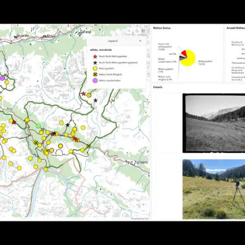 Interaktive Karten-Anwendung als Planungswerkzeug für ein Projekt zur Landschaftsveränderung